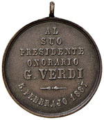 MEDAGLIE - CITTA - Busseto  - Medaglia 1887 ... 