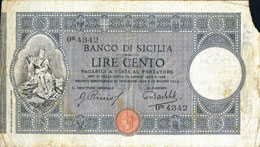 CARTAMONETA - SICILIA - Banco di Sicilia - ... 