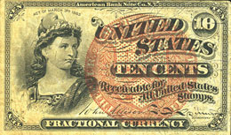 CARTAMONETA ESTERA - U.S.A.  - 10 Cents ... 