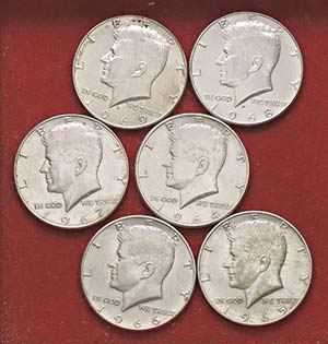 LOTTI - Estere  USA - 1/2 dollaro 1964-1969  ... 