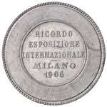 VARIE - Gettoni  MILANO - 1906, a ricordo ... 
