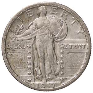 ESTERE - U.S.A.  - Quarto di dollaro 1917 ... 