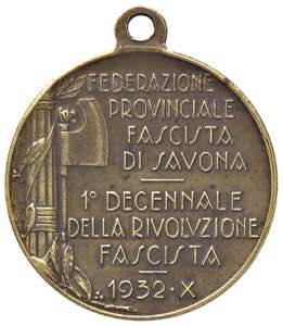 MEDAGLIE - FASCISTE  - Medaglia 1932 A. ... 