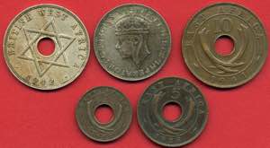 LOTTI - Estere  AFRICA - Lotto di 5 monete