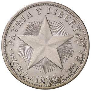 ESTERE - CUBA - Repubblica  - Peso 1934 Kr. ... 