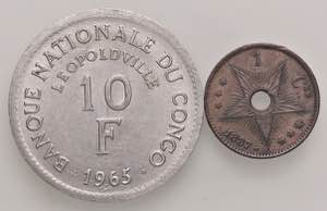 LOTTI - Estere  CONGO - Lotto di 2 monete