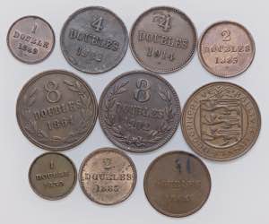 LOTTI - Estere  GUERNSEY -Lotto di 10 monete ... 
