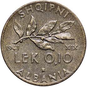 SAVOIA - Albania  - 0,10 Lek 1941 XIX Pag. ... 