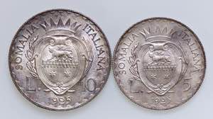 SAVOIA - Somalia  - 10 e 5 Lire 1925 Pag. ... 