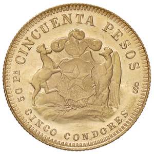 ESTERE - CILE - Repubblica  - 50 Pesos 1961 ... 