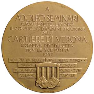 MEDAGLIE - CITTA - Verona  - Medaglia 1957 ... 