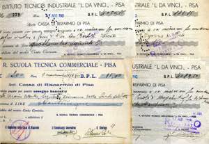 VARIE - Assegni  Pisa, 1938-1944, lotto di ... 