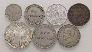 LOTTI - Estere  GRECIA - Lotto di 7 monete