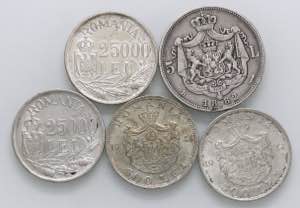 LOTTI - Estere  ROMANIA - Lotto di 5 monete