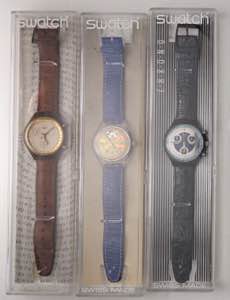 VARIE - Orologi  Swatch, insieme di tre ... 