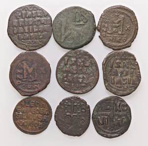 LOTTI - Bizantine  Lotto di 9 monete