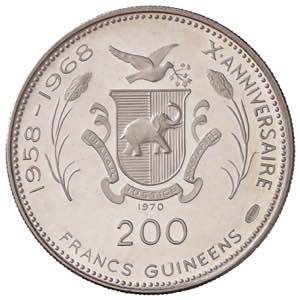 ESTERE - GUINEA - Repubblica  - 200 Franchi ... 