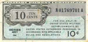 CARTAMONETA ESTERA - U.S.A.  - 10 Cents ... 