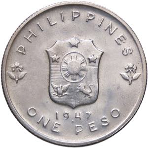 ESTERE - FILIPPINE - Repubblica  - Peso 1947 ... 