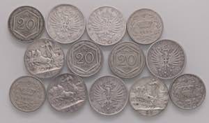 LOTTI - Savoia  Lira (7) e 20 centesimi (6) ... 