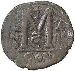 BIZANTINE - Giustiniano I (527-565) - Follis ... 
