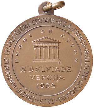 MEDAGLIE - CITTA - Verona  - Medaglia 1966 ... 