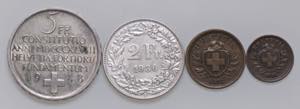 LOTTI - Estere  SVIZZERA - lotto di 4 monete