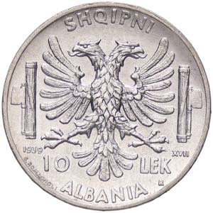 SAVOIA - Albania  - 10 Lek 1939 XVII Pag. ... 