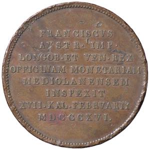 MEDAGLIE - CITTA - Milano  - Medaglia 1816 ... 