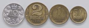LOTTI - Estere  SERBIA - Lotto di 4 monete