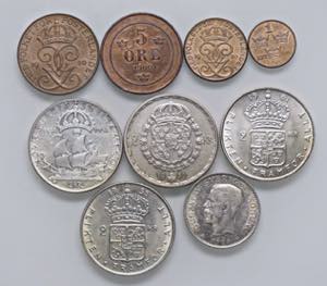 LOTTI - Estere  SVEZIA - Lotto di 9 monete
