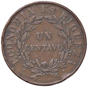 ESTERE - CILE - Repubblica  - Centavo 1851   ... 