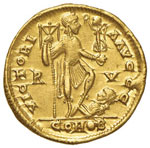 ROMANE IMPERIALI - Onorio (393-423) - Solido ... 