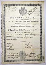 DOCUMENTI  Ferdinando II, passaporto ... 