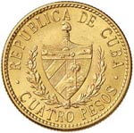 ESTERE - CUBA - Repubblica  - 4 Pesos 1916 ... 