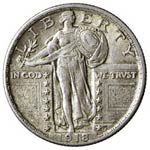 ESTERE - U.S.A.  - Quarto di dollaro 1918  - ... 