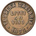 VARIE - Tessere e sigilli  GENOVA - 1871, ... 