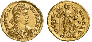 134-Honorius (393-423) Solidus - ... 