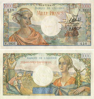 76-Algérie 1000 francs Arnaud - ... 