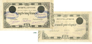 851-Guyane 25 francs - Type 1852 ... 