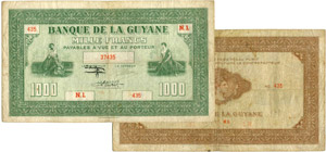 853-Guyane 1.000 francs - Type US ... 