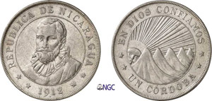 1094-Nicaragua 1 cordoba - 1912 H ... 