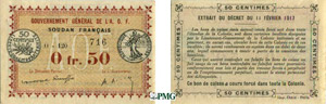 1248-Soudan 0.50 franc - Décret ... 