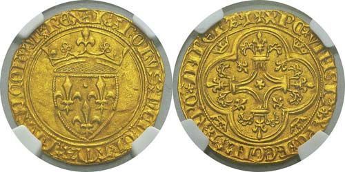  France
Charles VI (1380-1422)
Ecu ... 