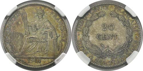Indochine
20 cent. - 1901 A Paris. ... 