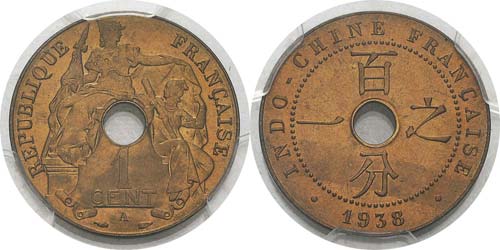 Indochine
1 cent. - 1938 A Paris. ... 