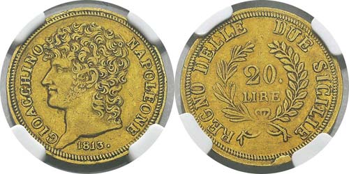 Italie - Naples
20 lires or - 1813 ... 