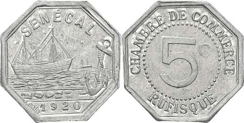 Sénégal
5 centimes aluminium de ... 