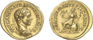 83-Elagabale (218-222)
Aureus - Rome ... 