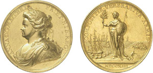 144-Angleterre
Anne (1702-1714)
Médaille en ... 